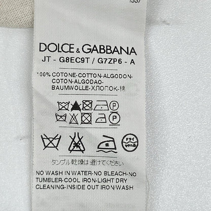 DOLCE&GABBANA ドルチェアンドガッバーナ G8EC9T アイボリー ZEUS プリントTシャツ トップス