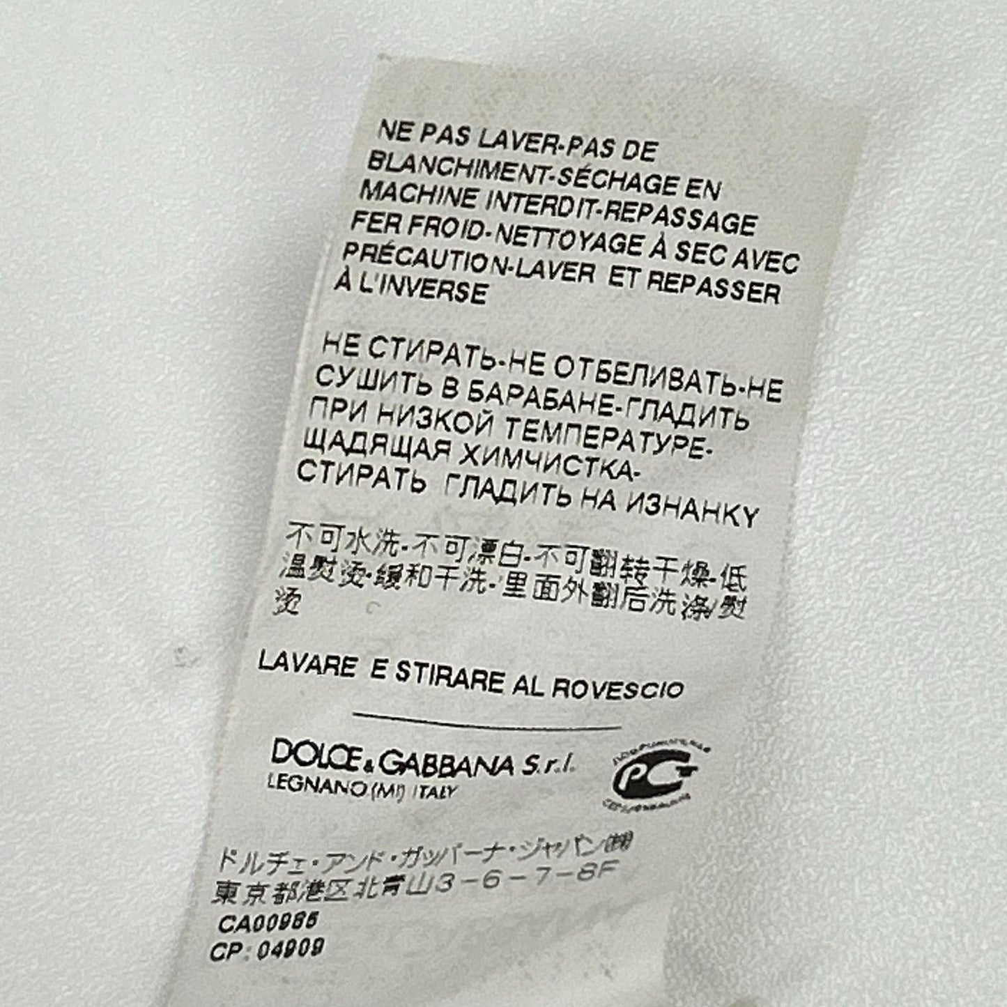 DOLCE&GABBANA ドルチェアンドガッバーナ G8EC9T アイボリー ZEUS プリントTシャツ トップス
