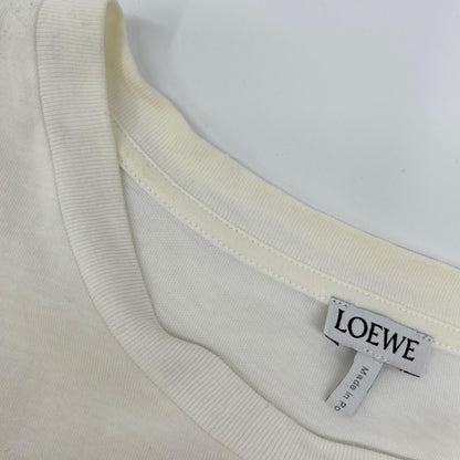 LOEWE ロエベ H6299710SI ホワイト アナグラム プリントTシャツ トップス