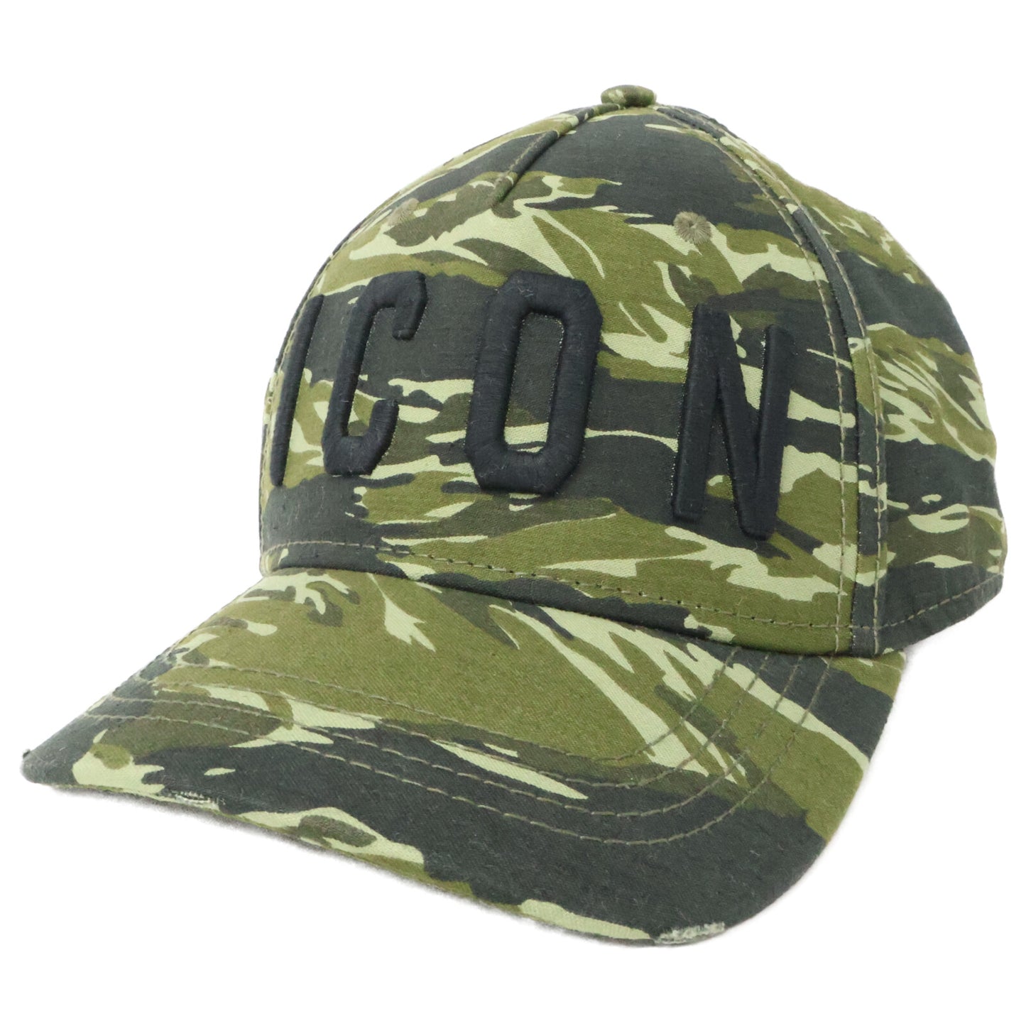 DSQUARED2 ディースクエアード 【美品】S82BC4001 SJ16801581SS19 ICONロゴ カモフラージュ柄 ベースボールキャップ 帽子