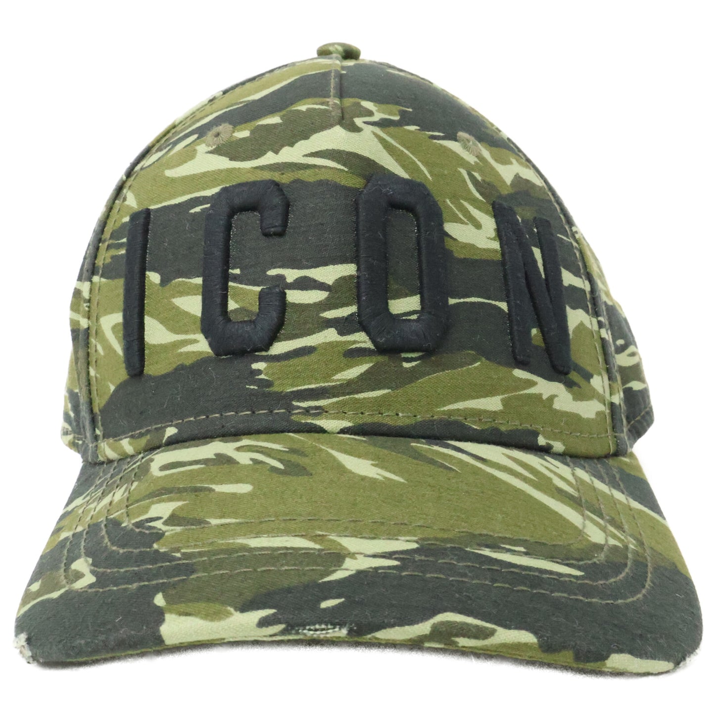 DSQUARED2 ディースクエアード 【美品】S82BC4001 SJ16801581SS19 ICONロゴ カモフラージュ柄 ベースボールキャップ 帽子