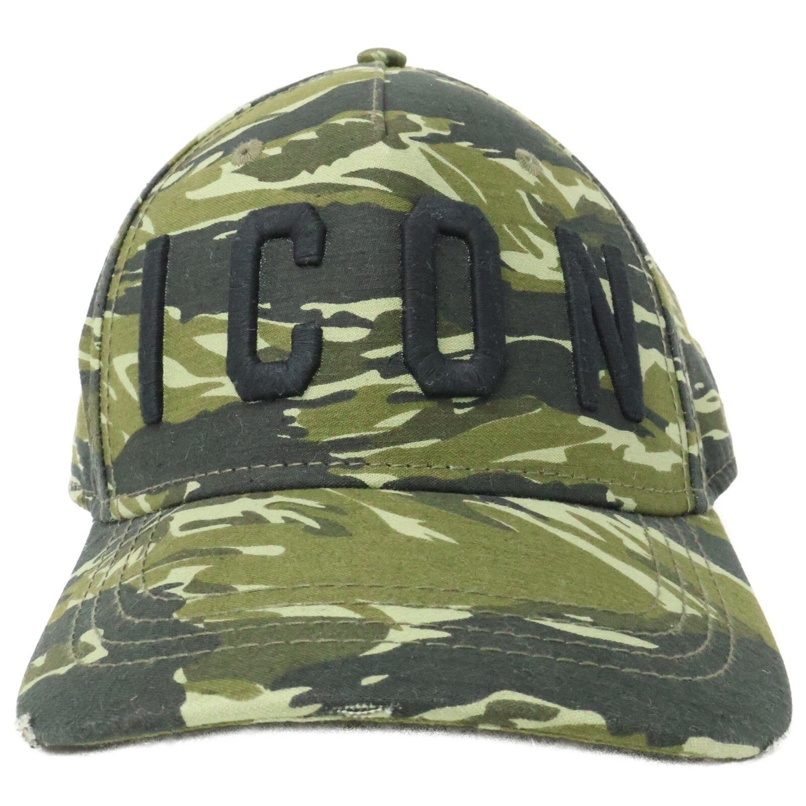 DSQUARED2 ディースクエアード 【美品】S82BC4001 SJ16801581SS19 ICONロゴ カモフラージュ柄 ベースボールキャップ 帽子
