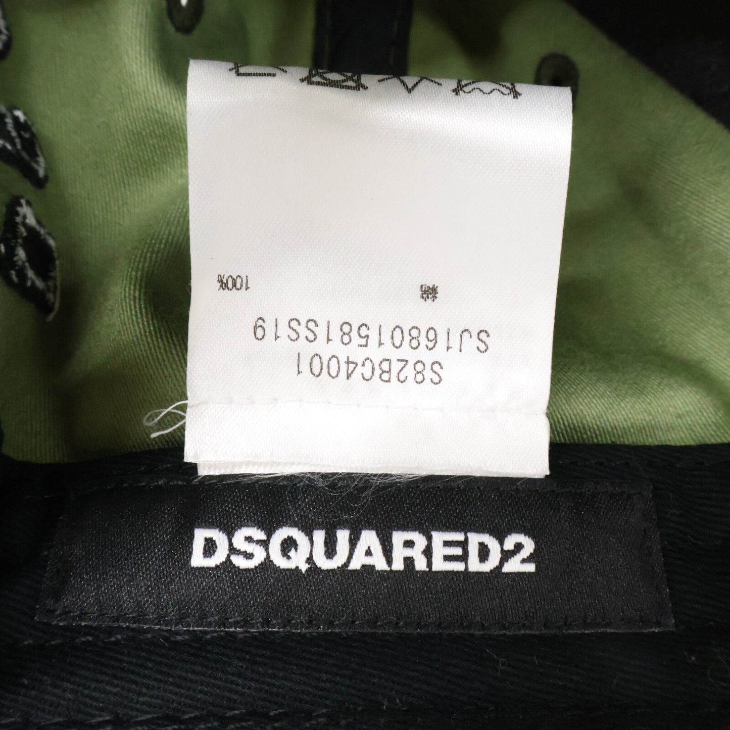 DSQUARED2 ディースクエアード 【美品】S82BC4001 SJ16801581SS19 ICONロゴ カモフラージュ柄 ベースボールキャップ 帽子