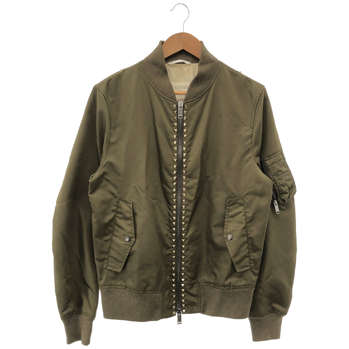 VALENTINO ヴァレンティノ PV3C1162KP カーキ ロックスタッズ MA-1 トップス