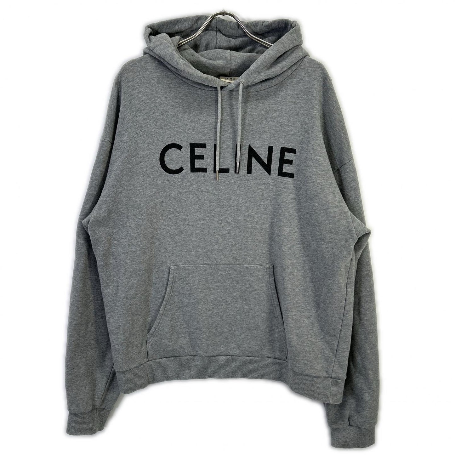 CELINE セリーヌ 2Y321052H グレー ロゴプリント スウェット フーディ トップス