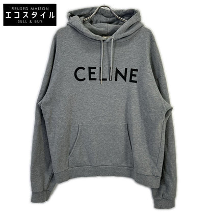 CELINE セリーヌ 2Y321052H グレー ロゴプリント スウェット フーディ トップス
