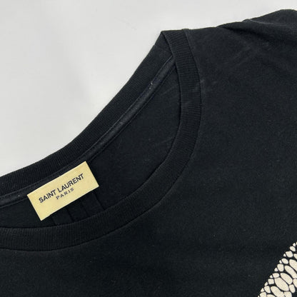 SAINT LAURENT PARIS サンローランパリ 457946 ブラック スネークプリントTシャツ トップス