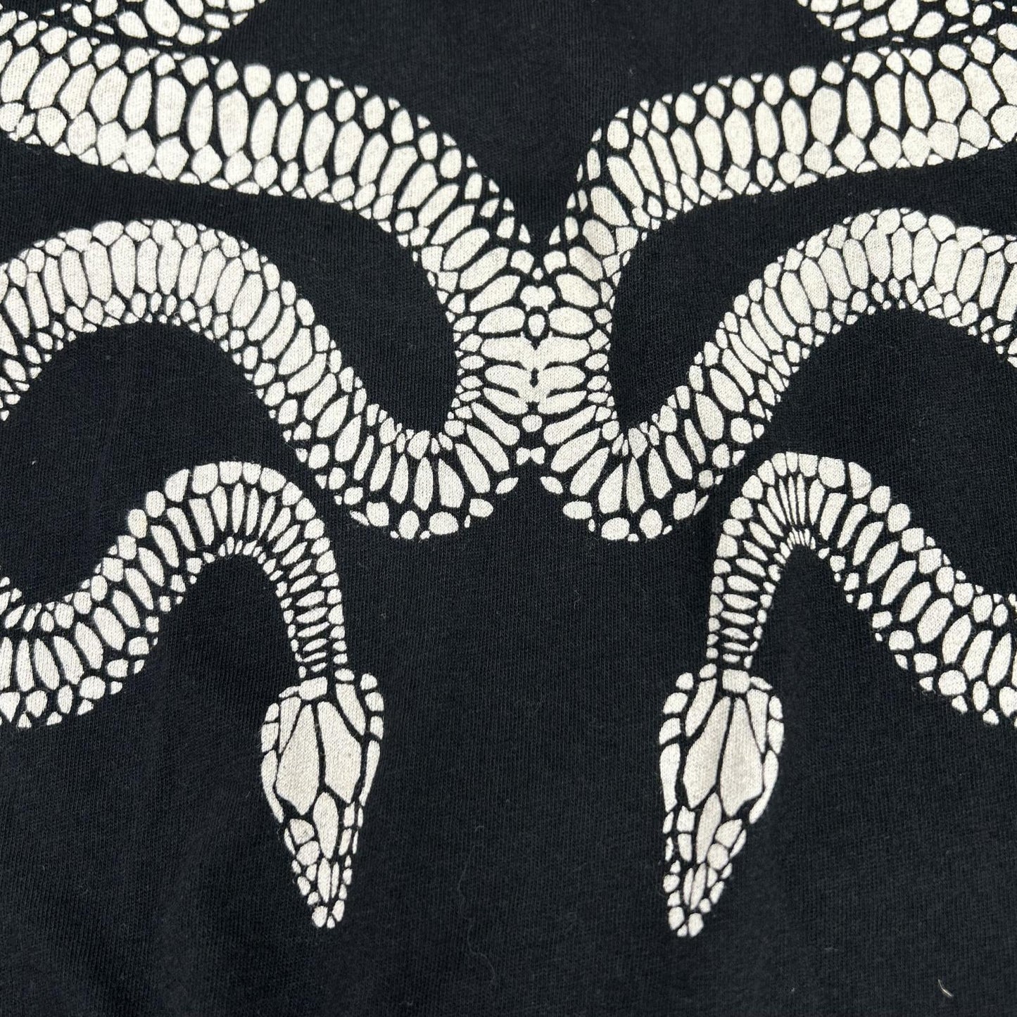 SAINT LAURENT PARIS サンローランパリ 457946 ブラック スネークプリントTシャツ トップス