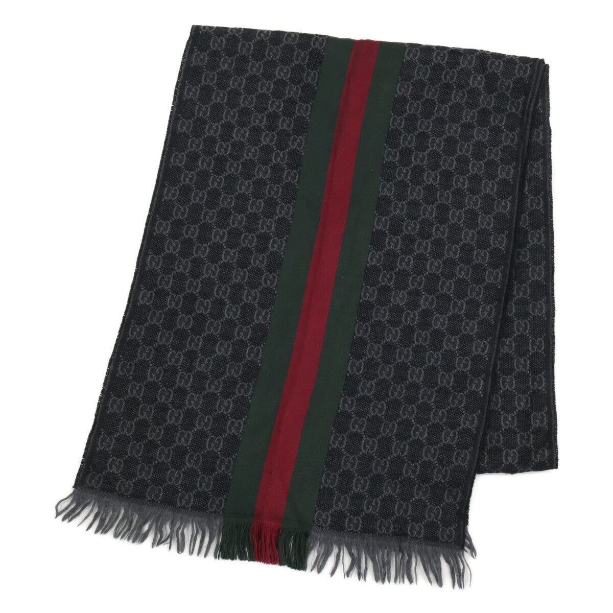 GUCCI グッチ 【即決/国内正規】シェリーライン GG柄 シルク/ウール ストール