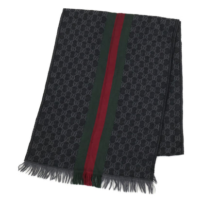GUCCI グッチ 【即決/国内正規】シェリーライン GG柄 シルク/ウール ストール
