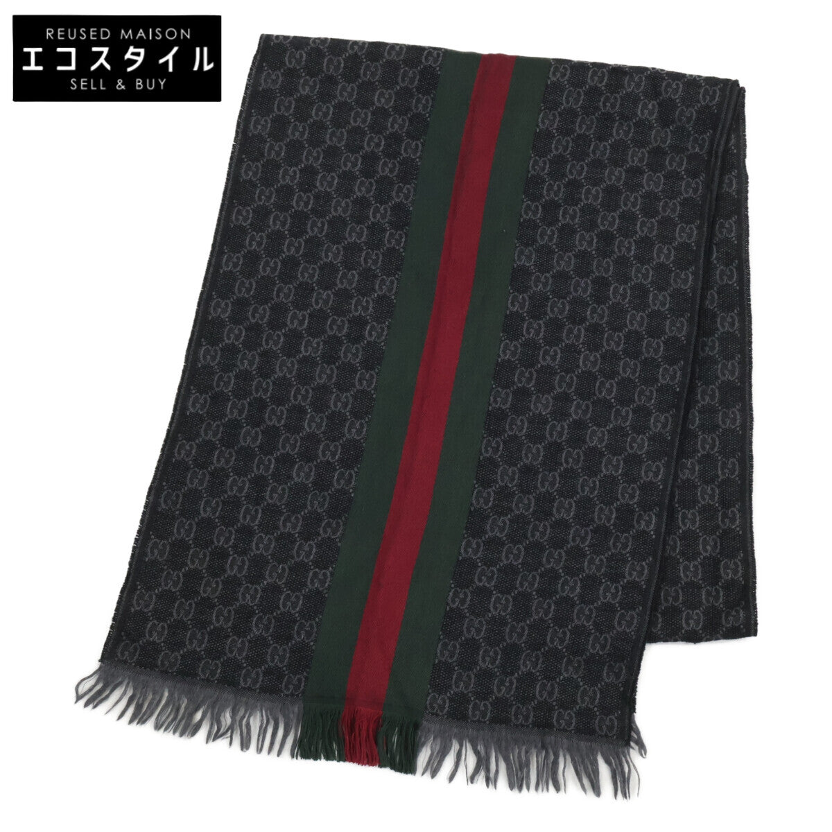 GUCCI グッチ 【即決/国内正規】シェリーライン GG柄 シルク/ウール ストール