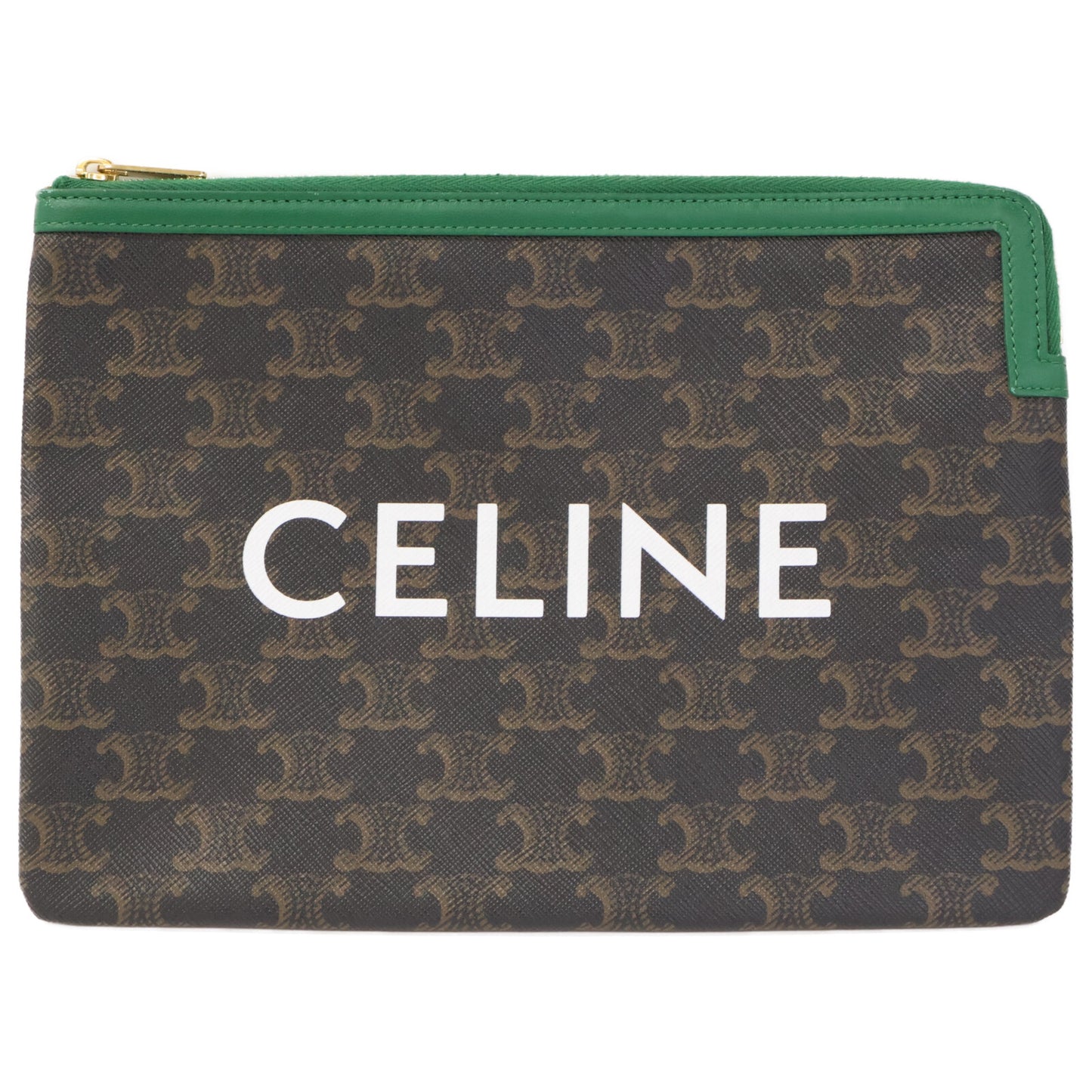CELINE セリーヌ 【美品】トリオンフ ロゴプリント クラッチバッグ セカンドバッグ クラッチバッグ