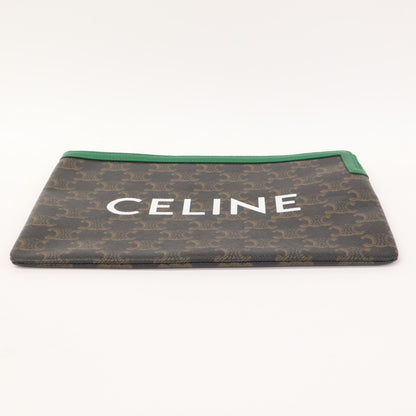 CELINE セリーヌ 【美品】トリオンフ ロゴプリント クラッチバッグ セカンドバッグ クラッチバッグ