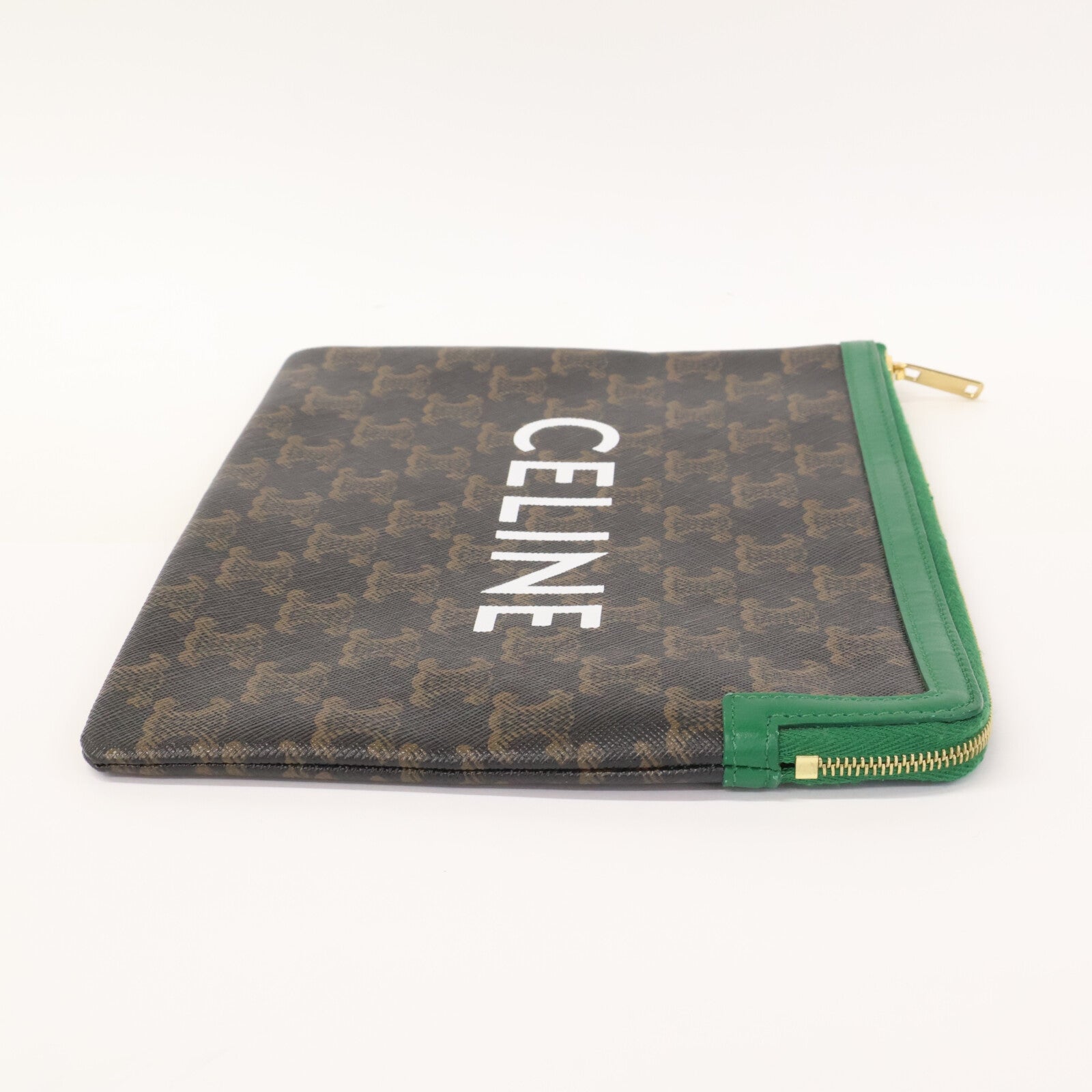 CELINE セリーヌ 【美品】トリオンフ ロゴプリント クラッチバッグ セカンドバッグ クラッチバッグ