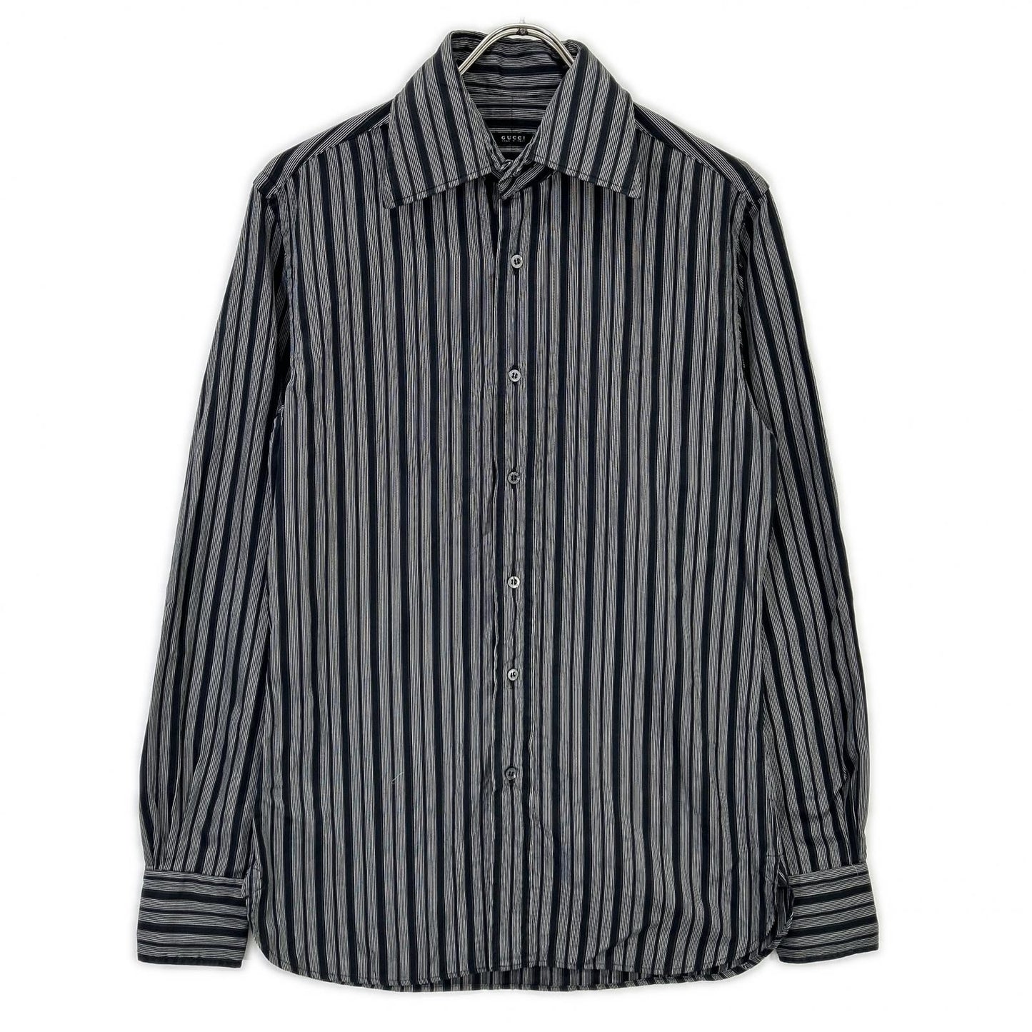 GUCCI グッチ 121037 ブラック ストライプ シャツ トップス
