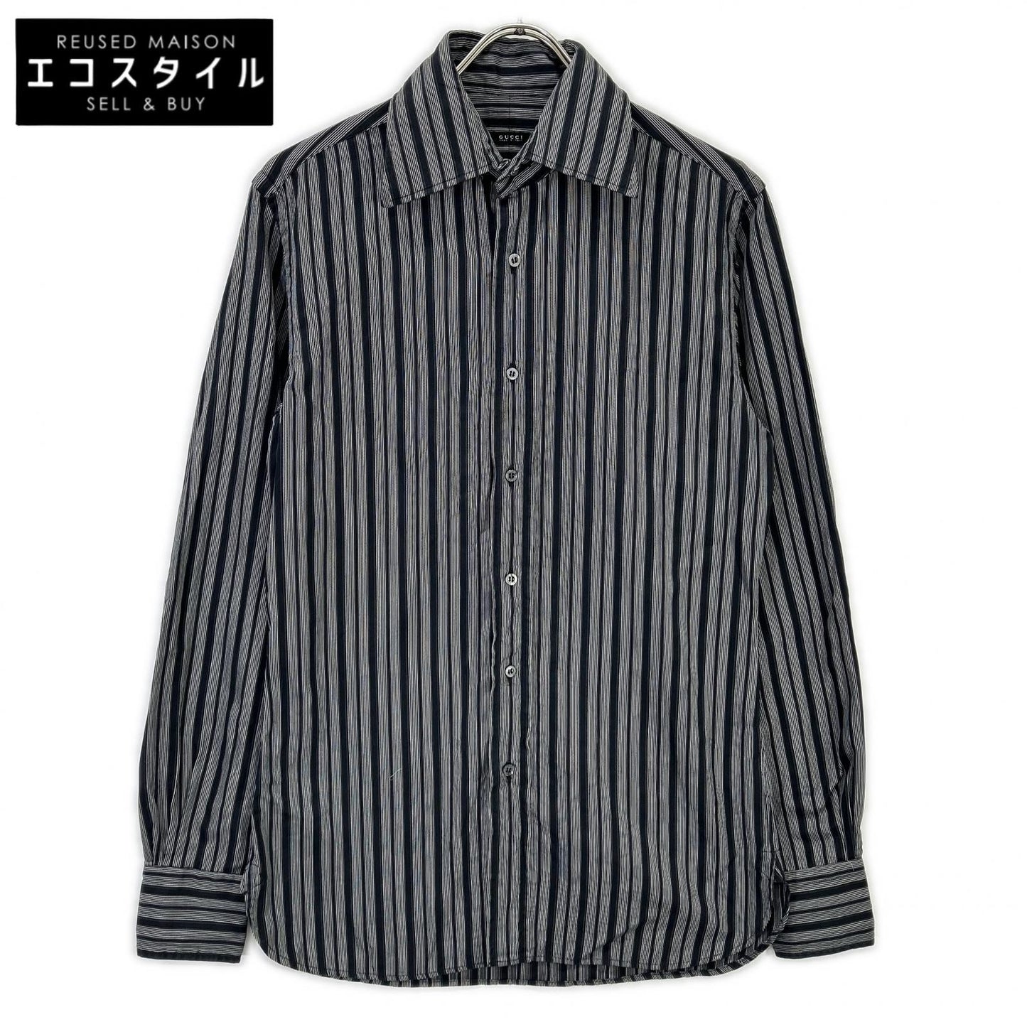 GUCCI グッチ 121037 ブラック ストライプ シャツ トップス