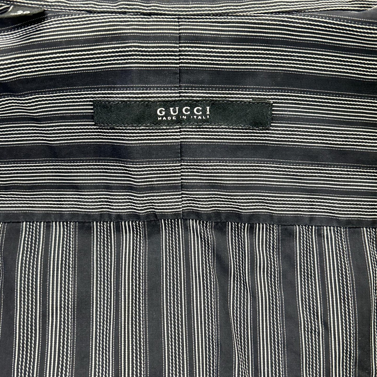 GUCCI グッチ 121037 ブラック ストライプ シャツ トップス