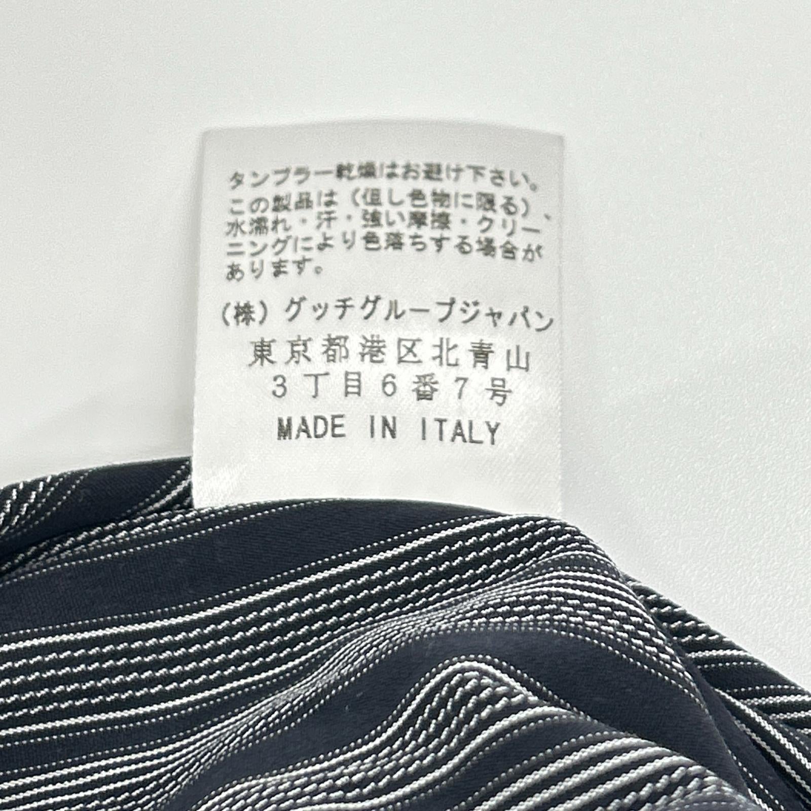 GUCCI グッチ 121037 ブラック ストライプ シャツ トップス