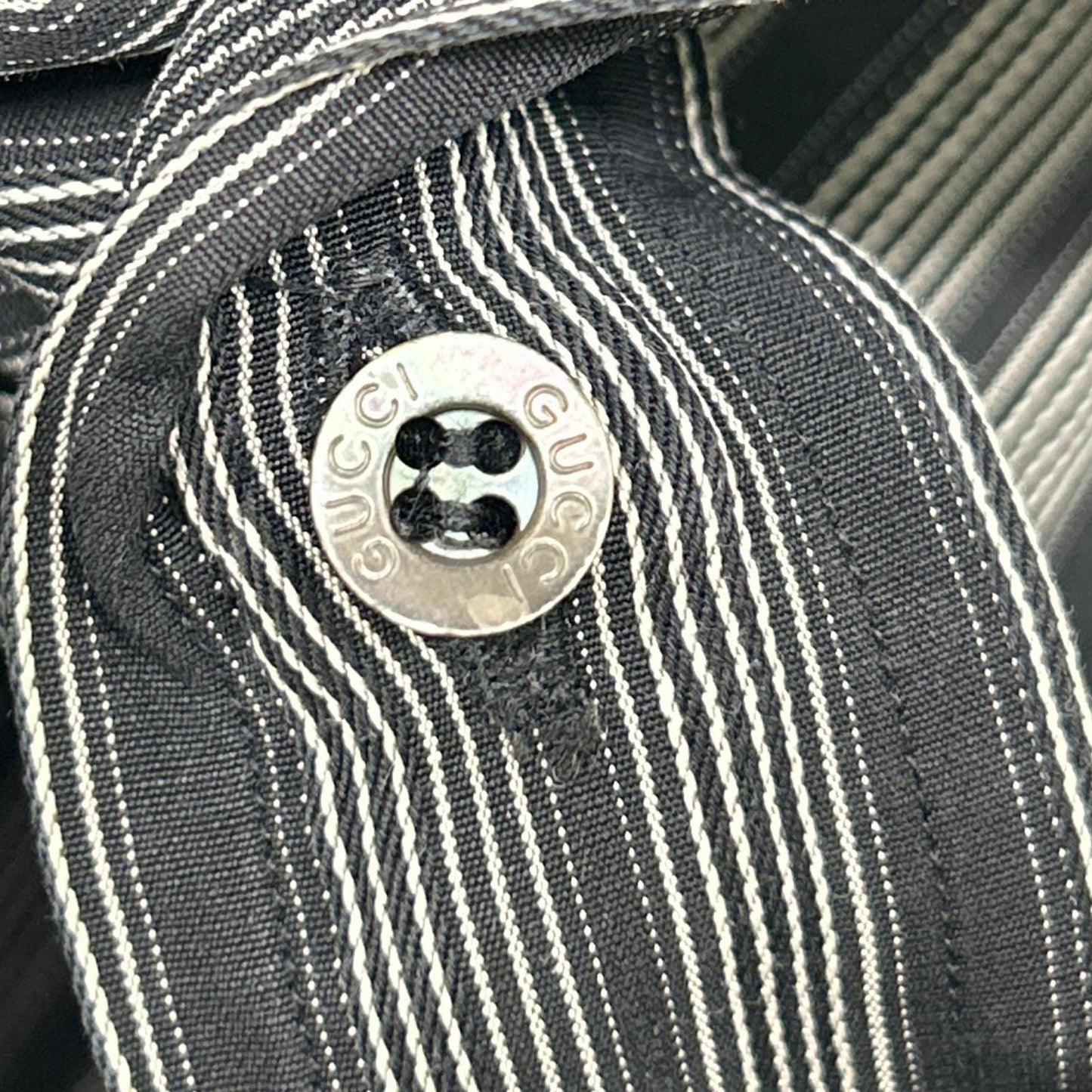 GUCCI グッチ 121037 ブラック ストライプ シャツ トップス