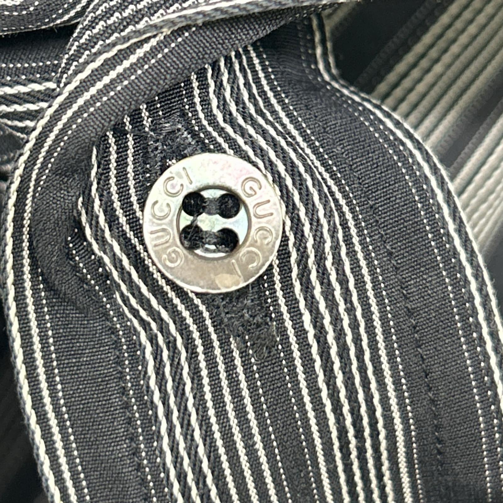 GUCCI グッチ 121037 ブラック ストライプ シャツ トップス