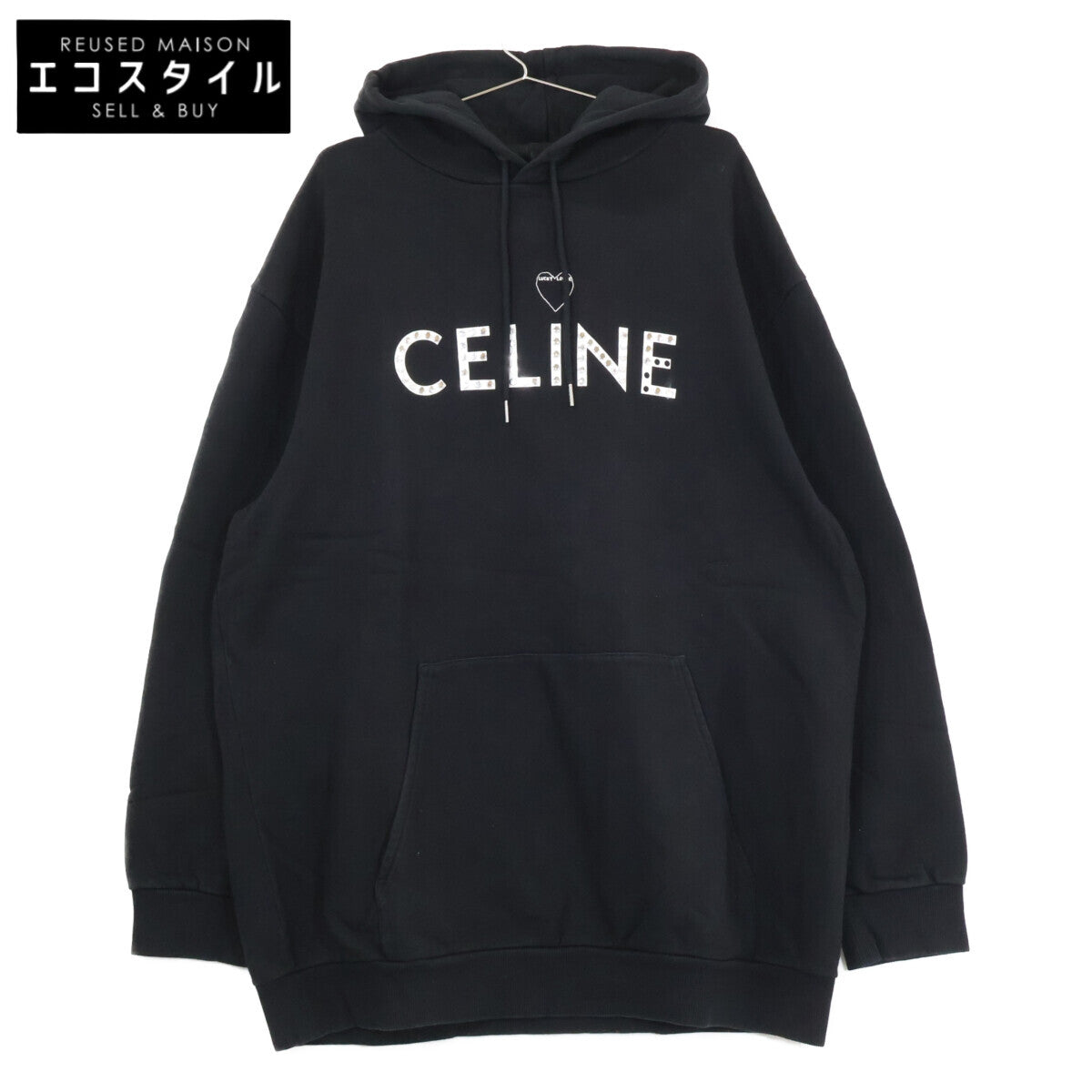 CELINE セリーヌ 【国内正規】2Y701670Q ロゴｘスタッズ アーティストプリント プルオーバー パーカー トップス