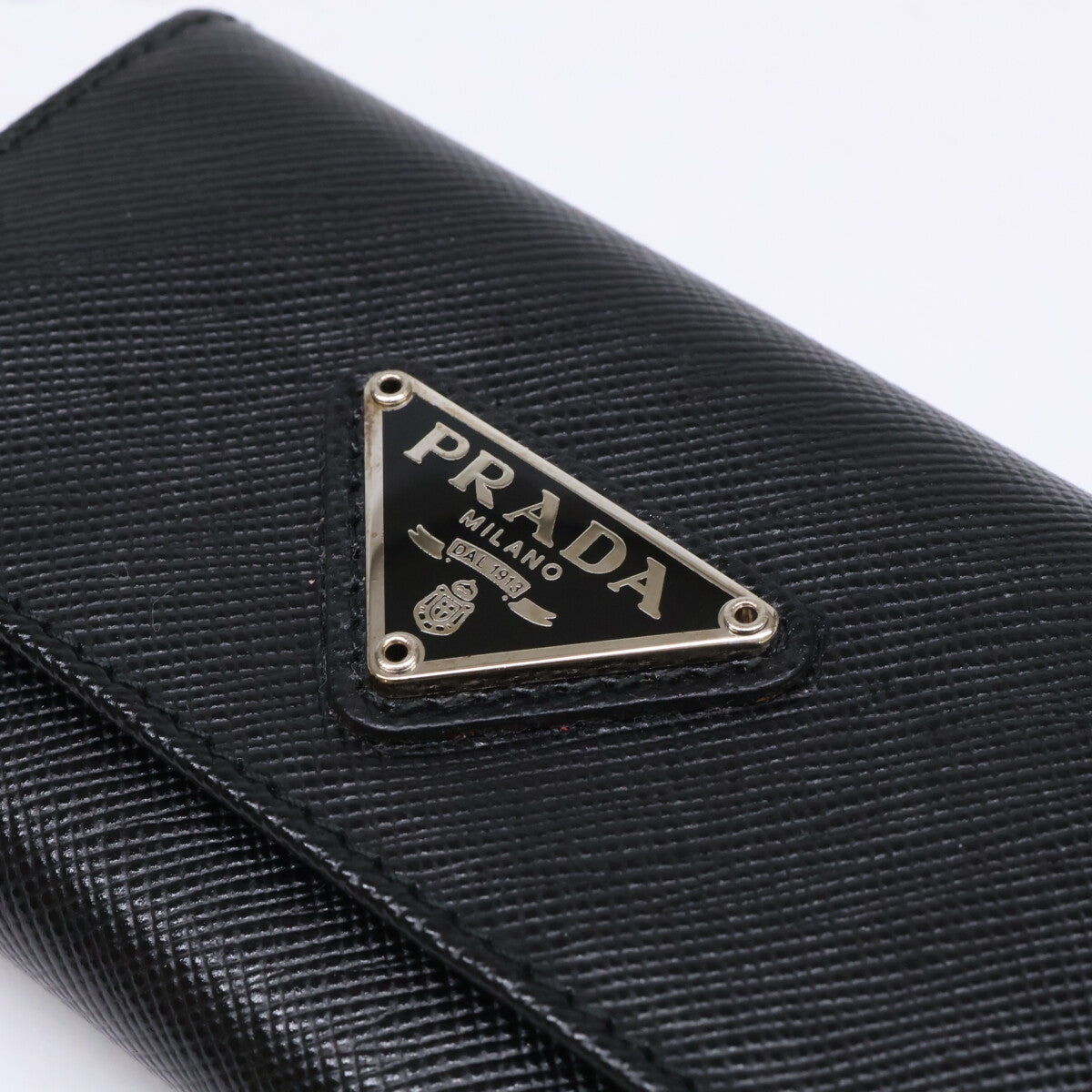 PRADA プラダ 【美品】トライアングルロゴ サフィアーノレザー 6連 キーケース