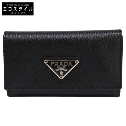 PRADA プラダ 【美品】トライアングルロゴ サフィアーノレザー 6連 キーケース