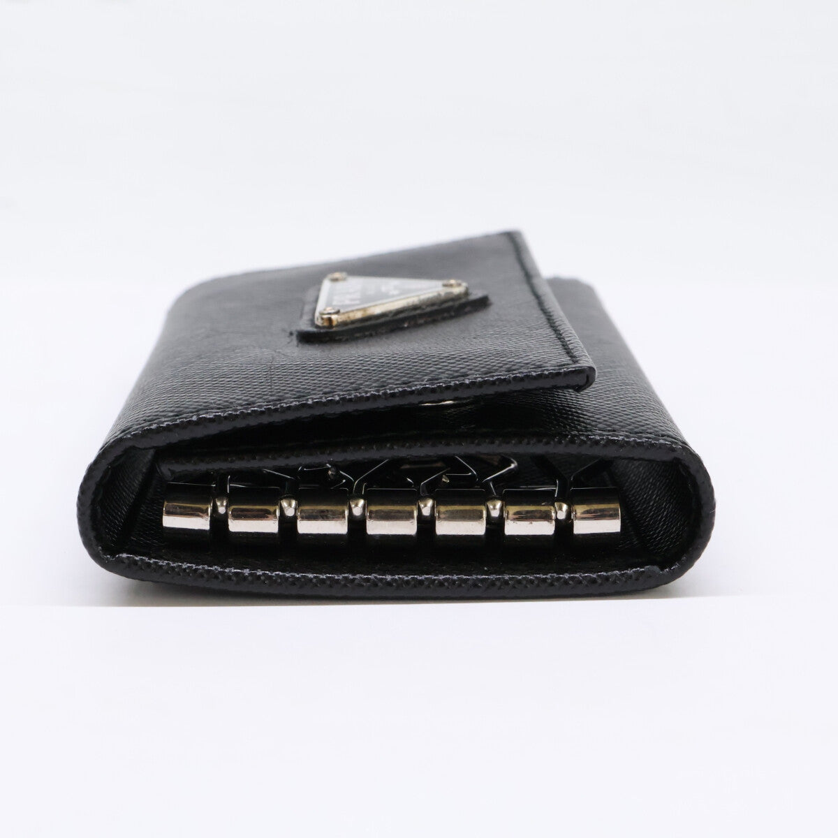 PRADA プラダ 【美品】トライアングルロゴ サフィアーノレザー 6連 キーケース