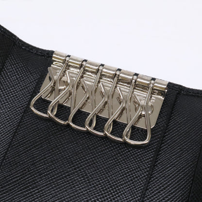PRADA プラダ 【美品】トライアングルロゴ サフィアーノレザー 6連 キーケース