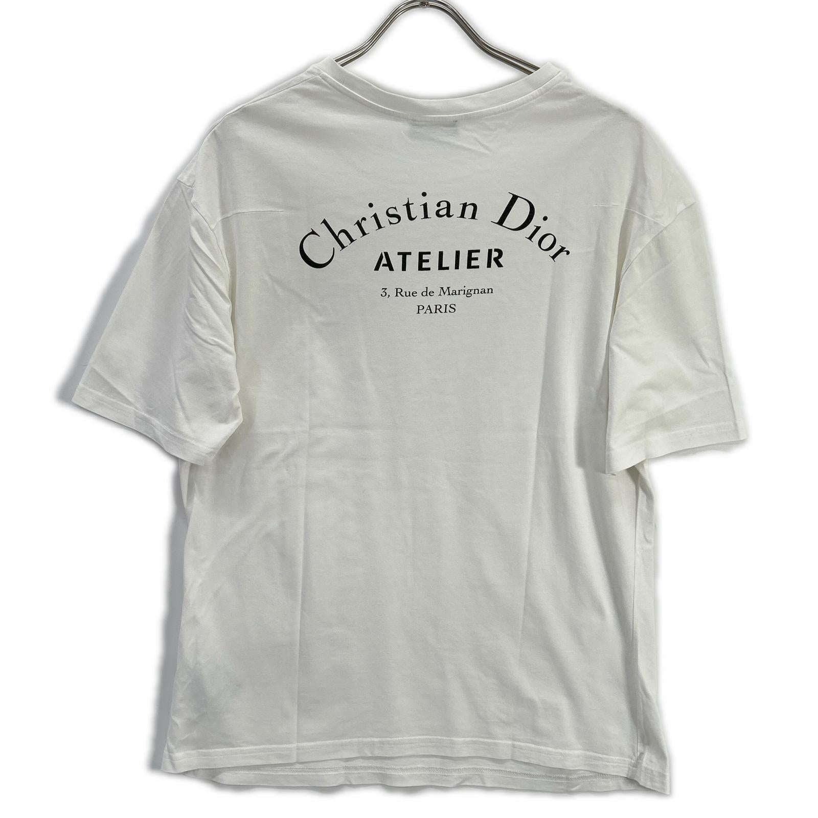 DIOR ディオール 863J621I2712 ホワイト アトリエロゴ Tシャツ トップス