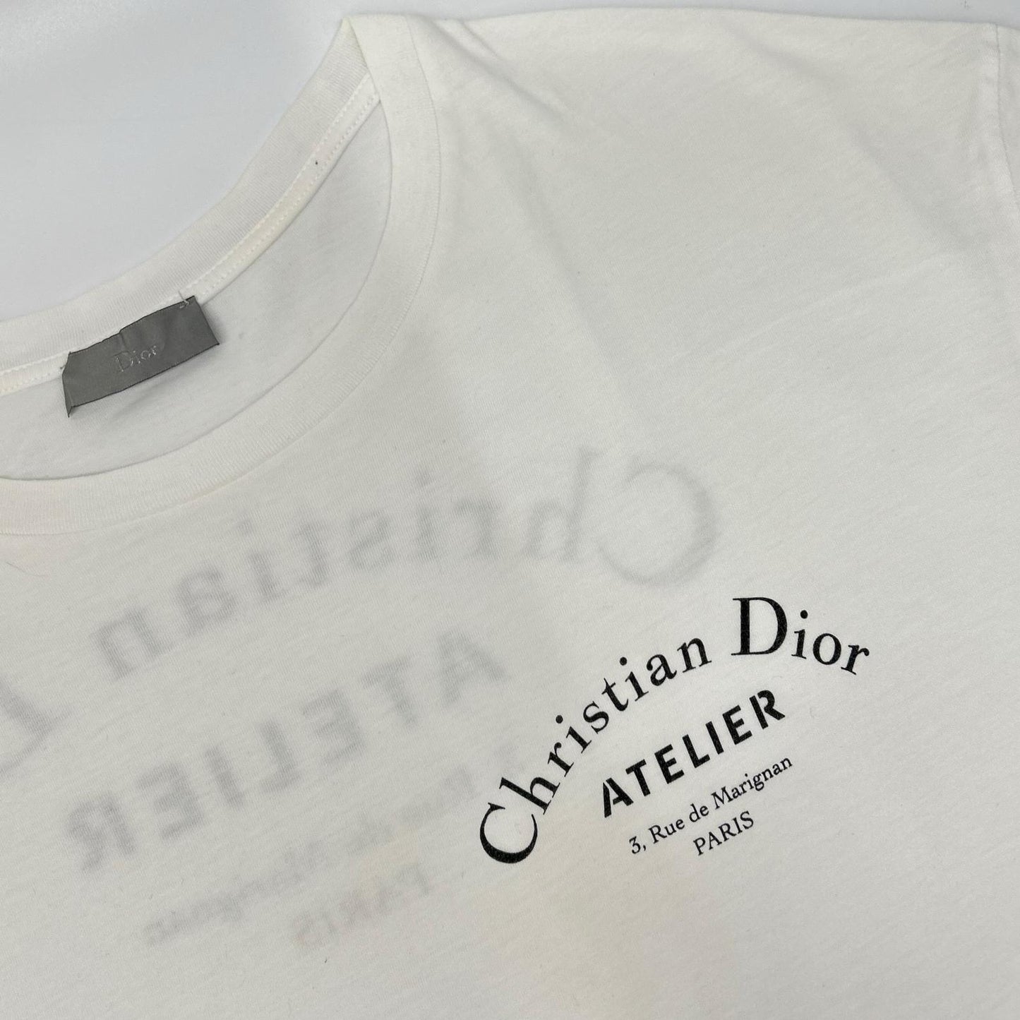 DIOR ディオール 863J621I2712 ホワイト アトリエロゴ Tシャツ トップス
