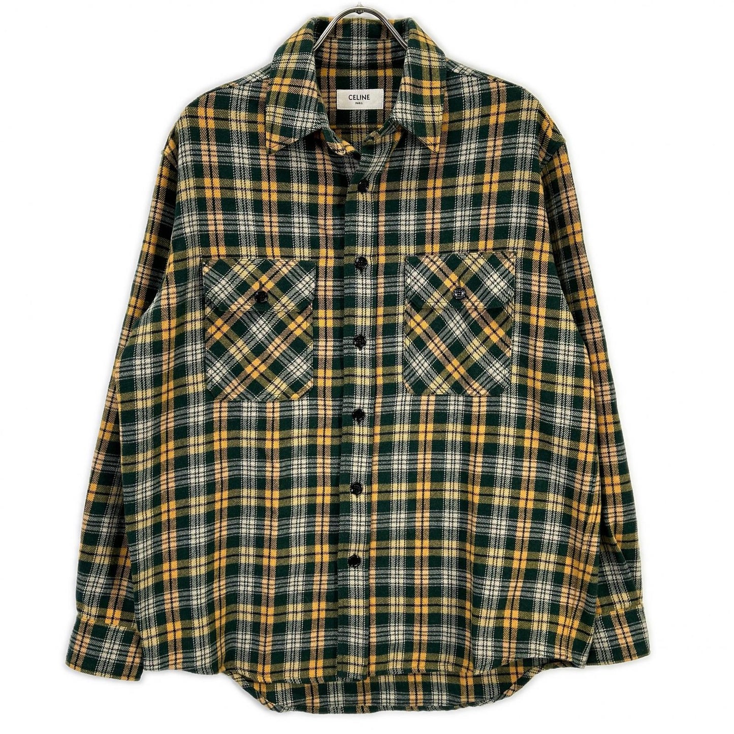 CELINE セリーヌ 22AW　2C574954R エディ期 ルーズランバージャック チャック 長袖 シャツ トップス