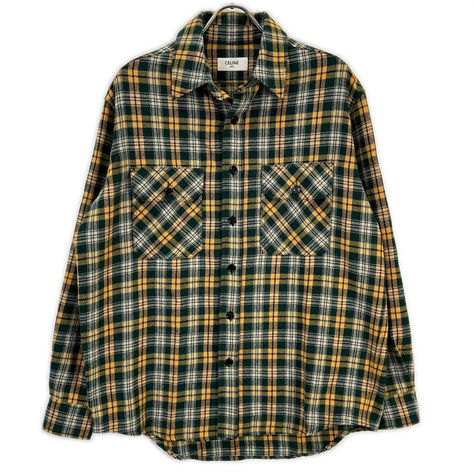 CELINE セリーヌ 22AW　2C574954R エディ期 ルーズランバージャック チャック 長袖 シャツ トップス