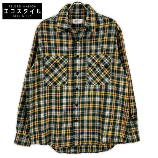 CELINE セリーヌ 22AW　2C574954R エディ期 ルーズランバージャック チャック 長袖 シャツ トップス