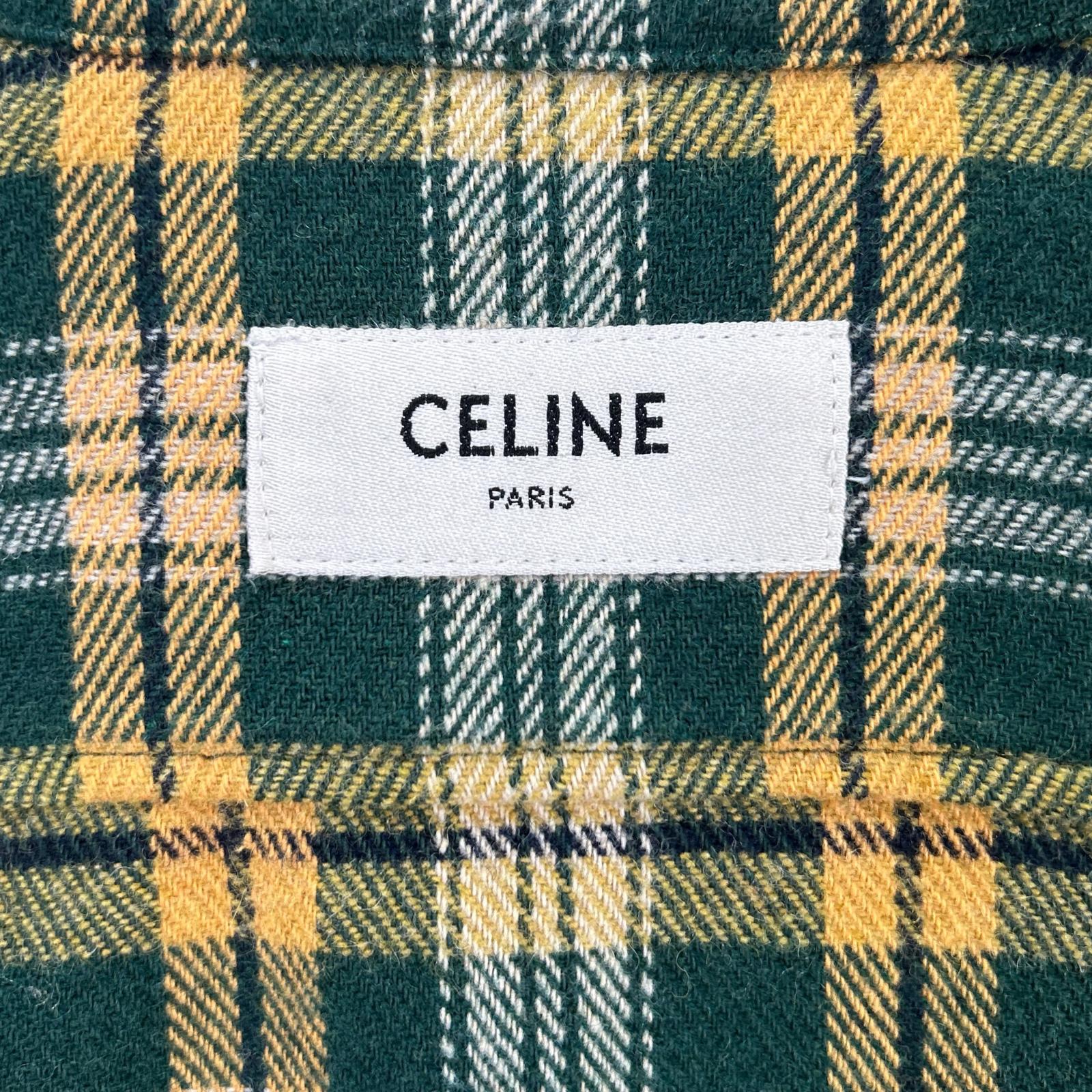 CELINE セリーヌ 22AW　2C574954R エディ期 ルーズランバージャック チャック 長袖 シャツ トップス