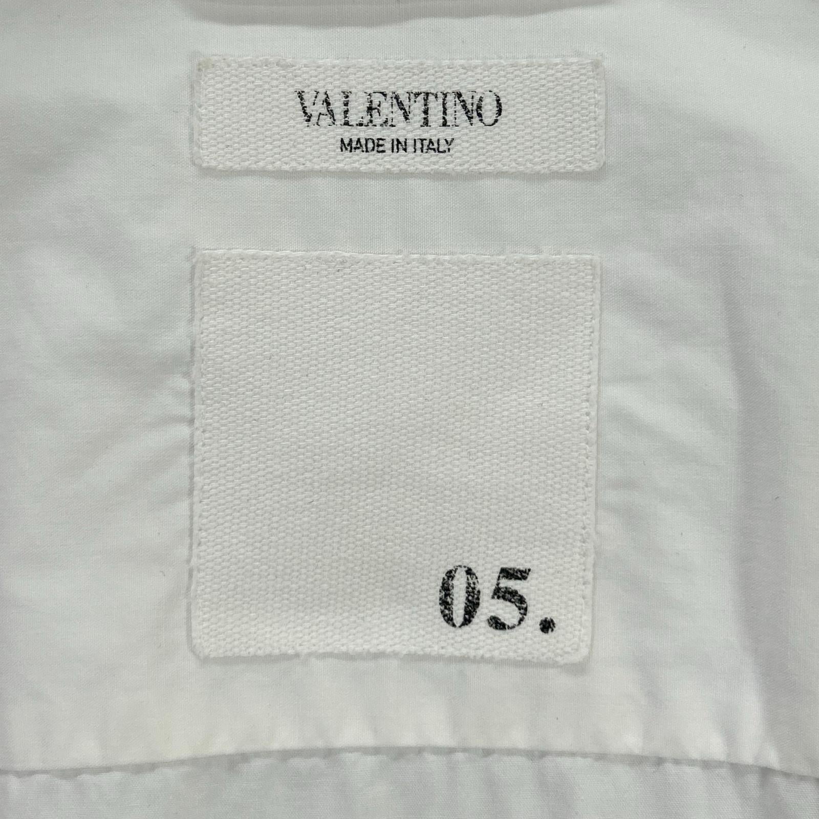 VALENTINO ヴァレンティノ 2V3AB25C4WW ホワイト 襟スタッズ シャツ トップス