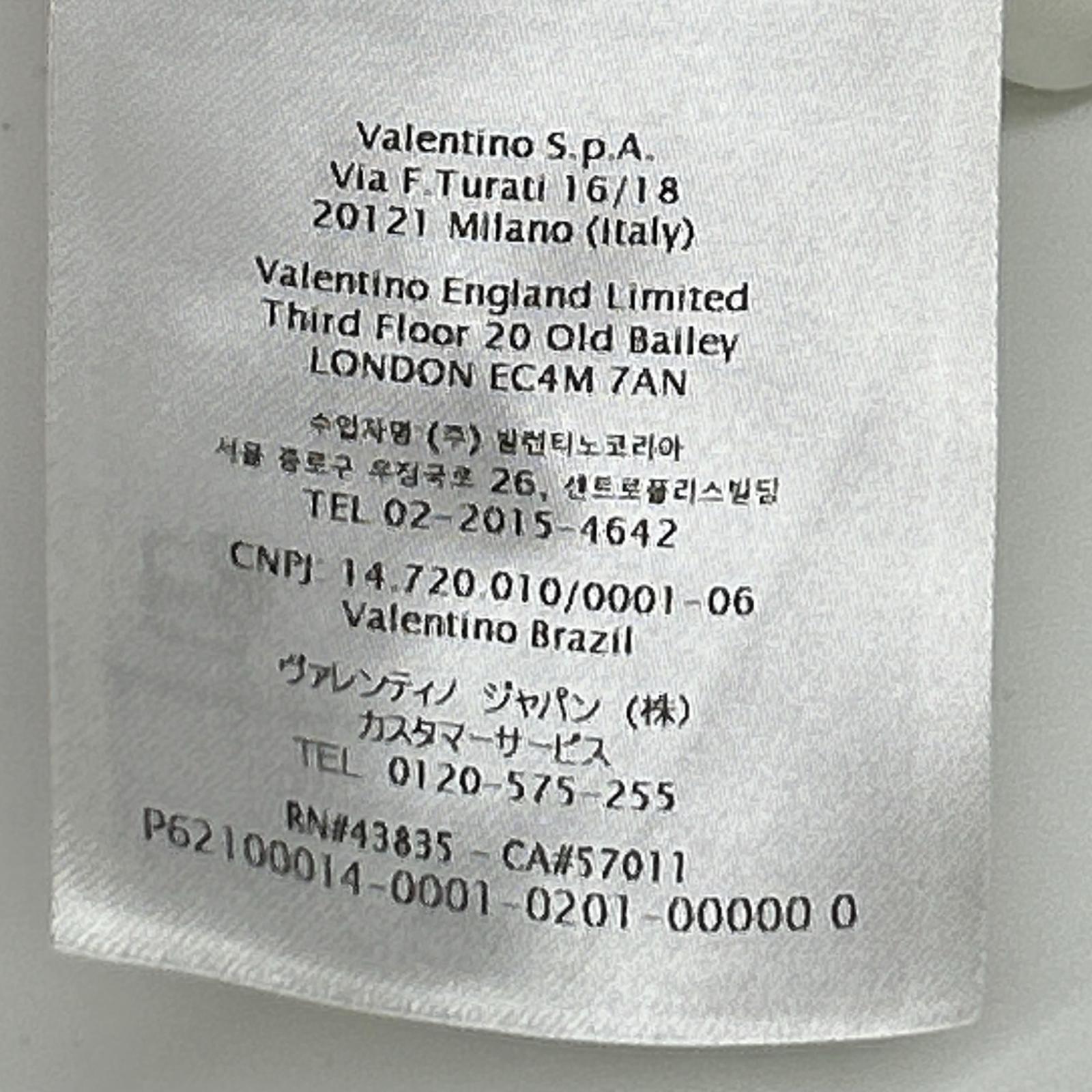 VALENTINO ヴァレンティノ 2V3AB25C4WW ホワイト 襟スタッズ シャツ トップス
