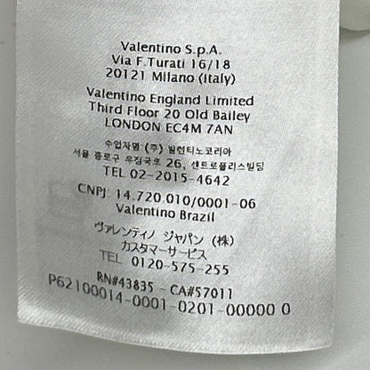VALENTINO ヴァレンティノ 2V3AB25C4WW ホワイト 襟スタッズ シャツ トップス