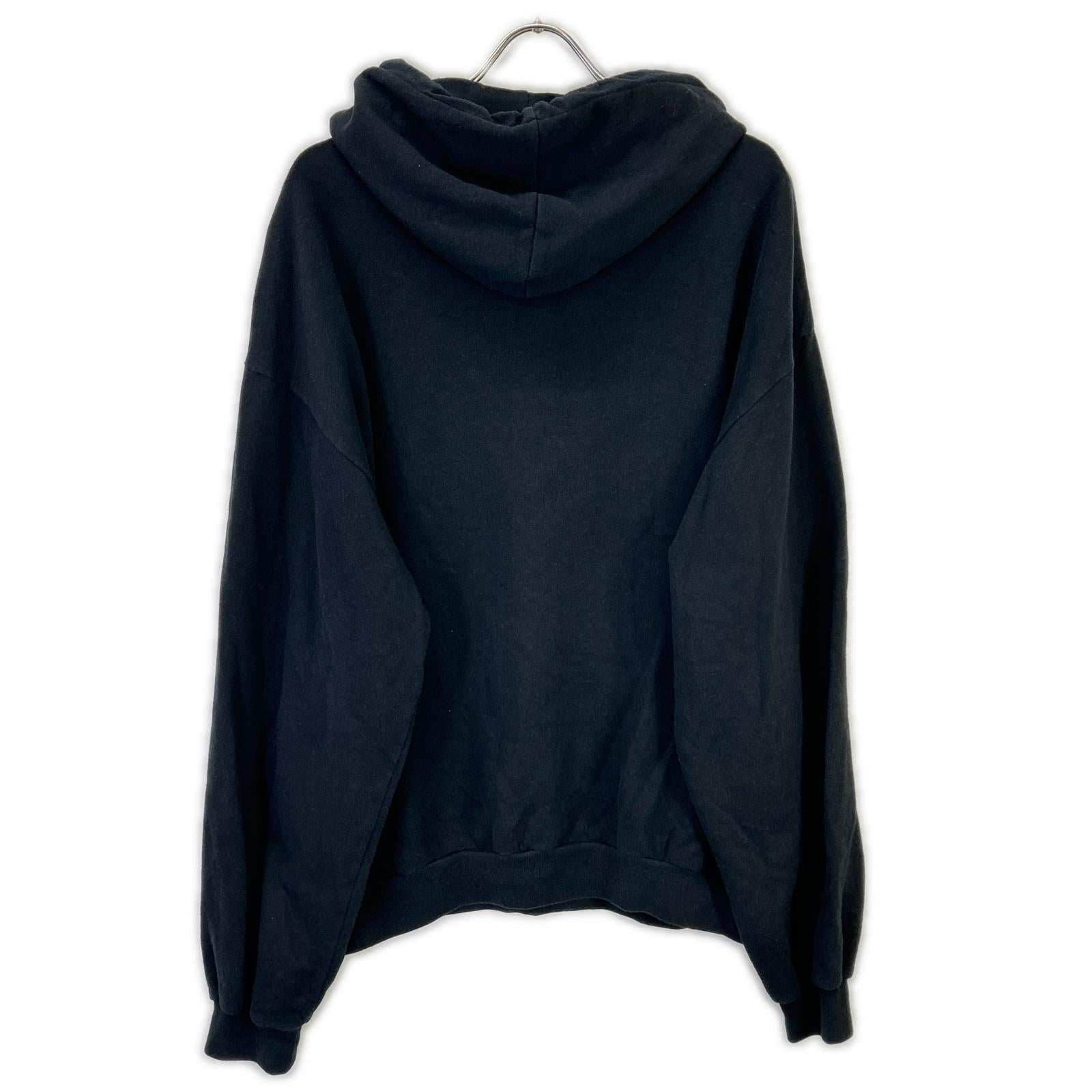 CELINE セリーヌ 2Y35D4501.38AW ブラック カシミア混 トリオンフ ルーズフーディー トップス