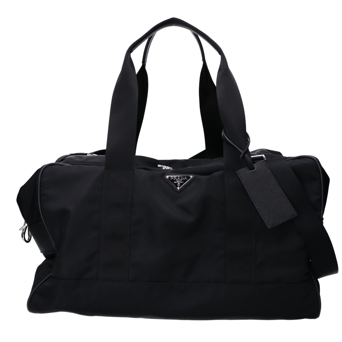 PRADA プラダ 美品 2VC033 トライアングルロゴ ナイロン 2WAY ボストンバッグ