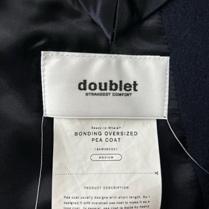 doublet ダブレット ネイビー 18AW06CO21 BONDING OVERSIZED ピーコート コート