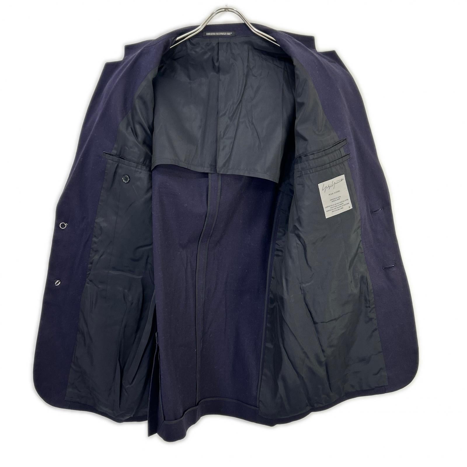 Yohji Yamamoto POUR HOMME ヨウジヤマモトプールオム ネイビー HB-J67-903 銀ボタン テーラードジャケット ジャケット