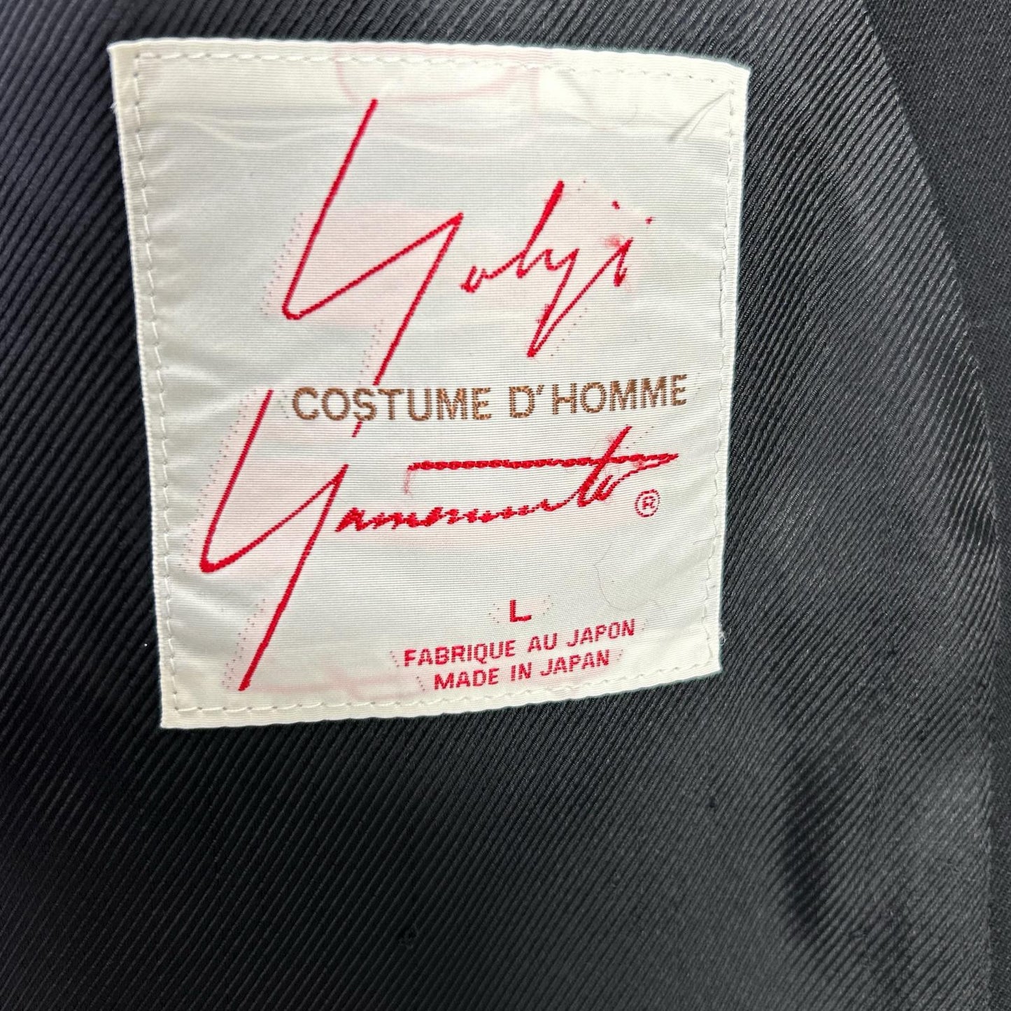 YOHJI YAMAMOTO COSTUME D’HOMME ヨウジヤマモト コスチュームドオム ブラック HP-X04-181 ジャケット×パンツ セットアップ スーツ セットアップ