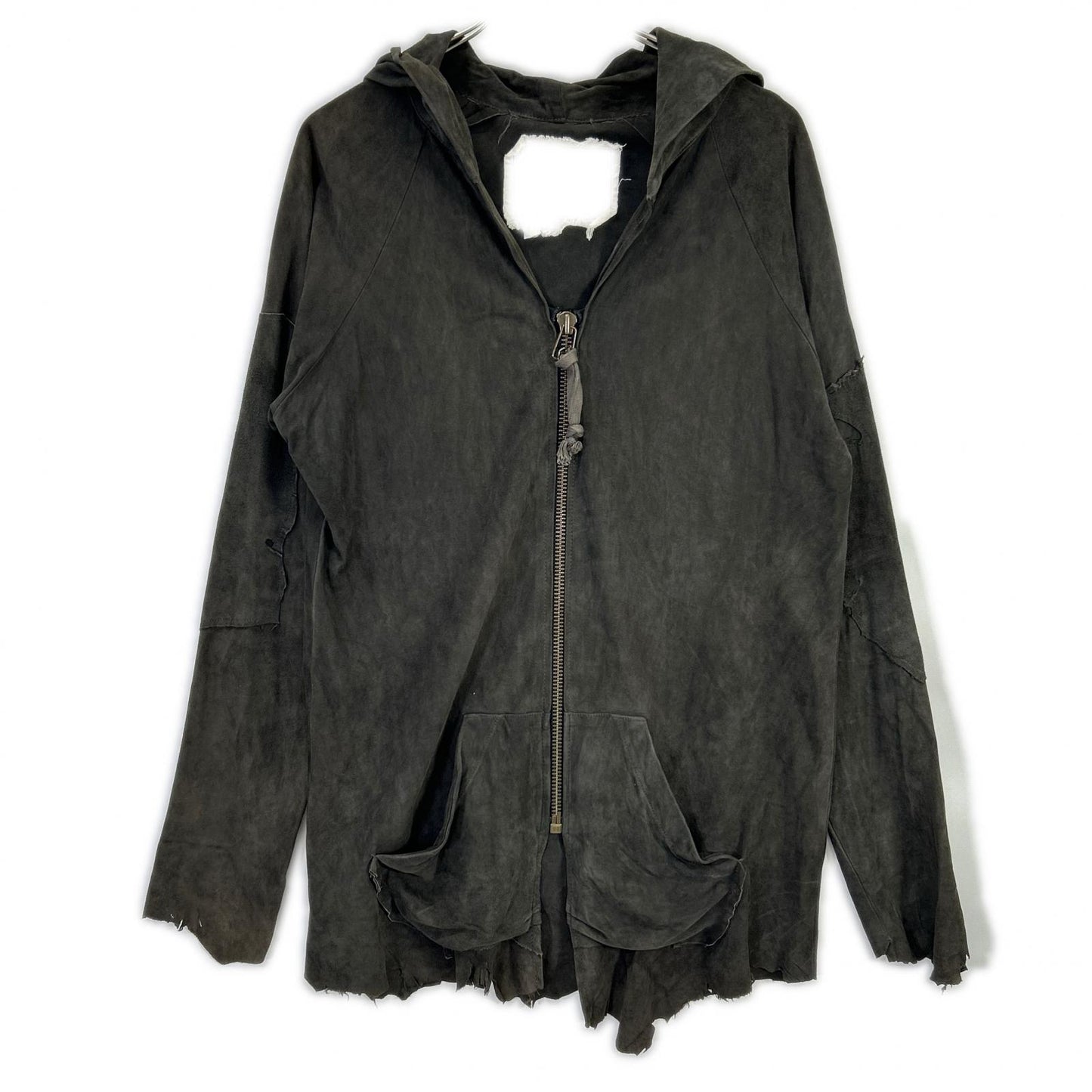 GREG LAUREN グレッグローレン チャコール スエード COAL フーディパーカー トップス