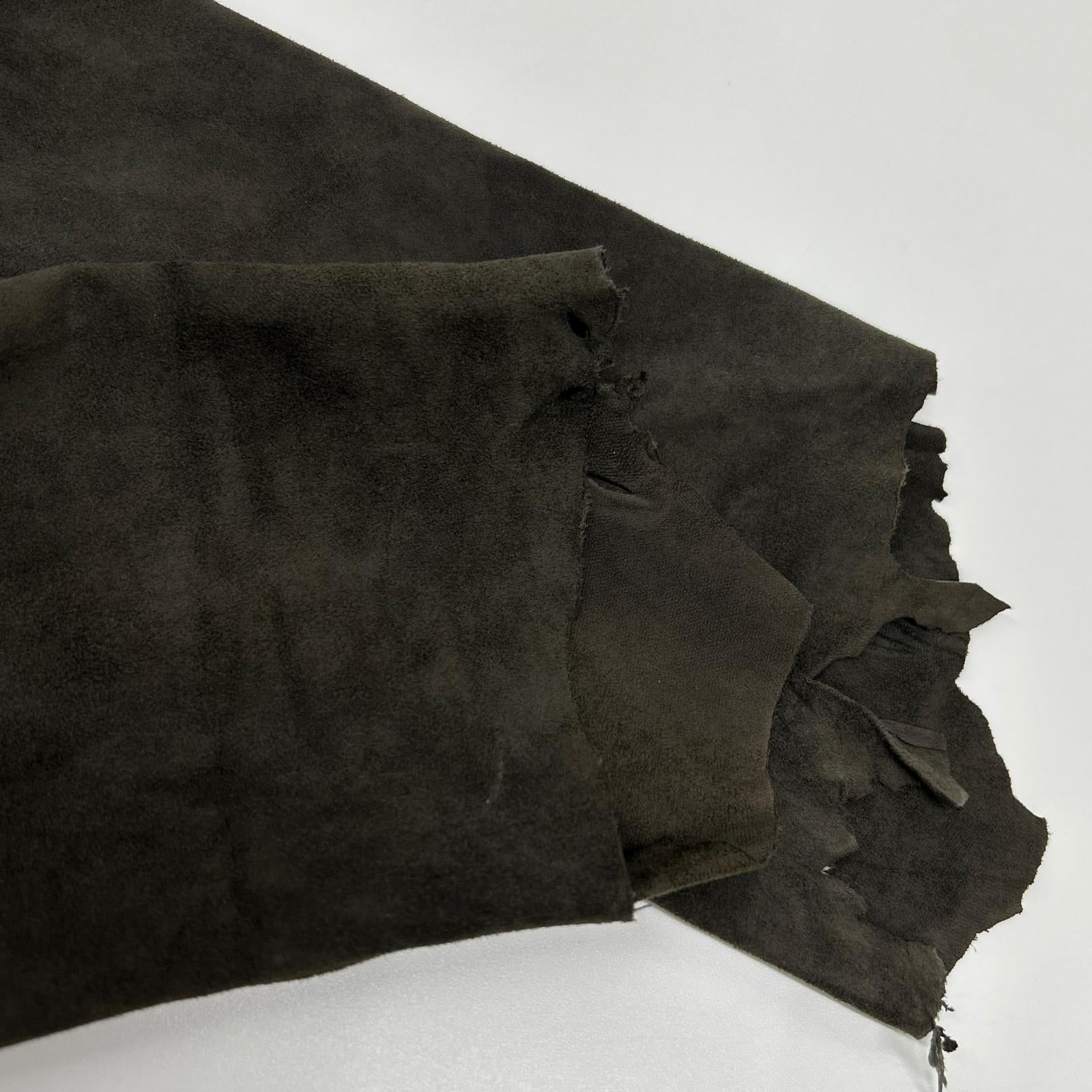 GREG LAUREN グレッグローレン チャコール スエード COAL フーディパーカー トップス