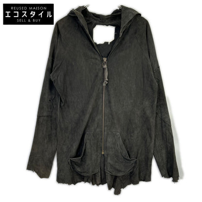 GREG LAUREN グレッグローレン チャコール スエード COAL フーディパーカー トップス