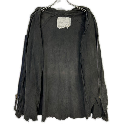 GREG LAUREN グレッグローレン チャコール スエード COAL フーディパーカー トップス