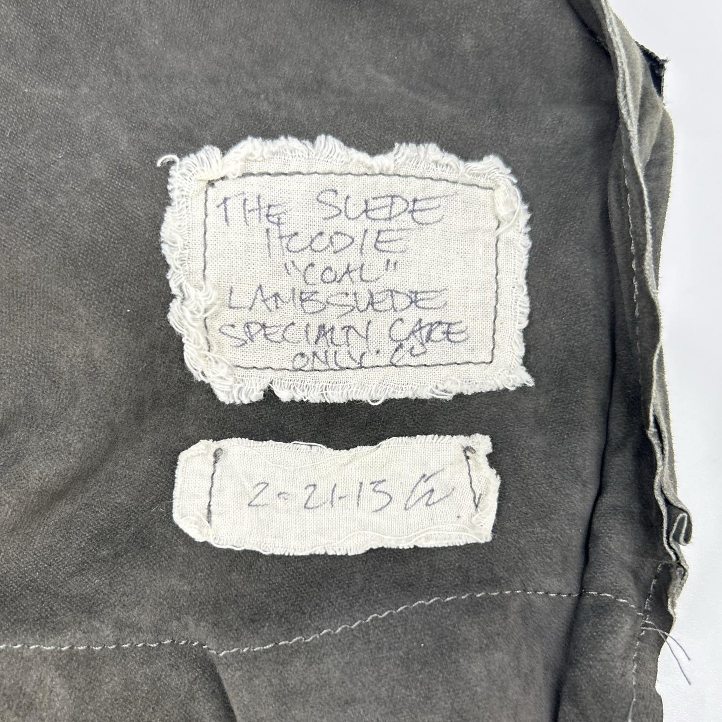 GREG LAUREN グレッグローレン チャコール スエード COAL フーディパーカー トップス