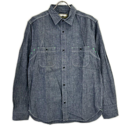 NIGEL CABOURN ナイジェルケーボン 80340010100 ネイビー 長袖シャツ コットン トップス