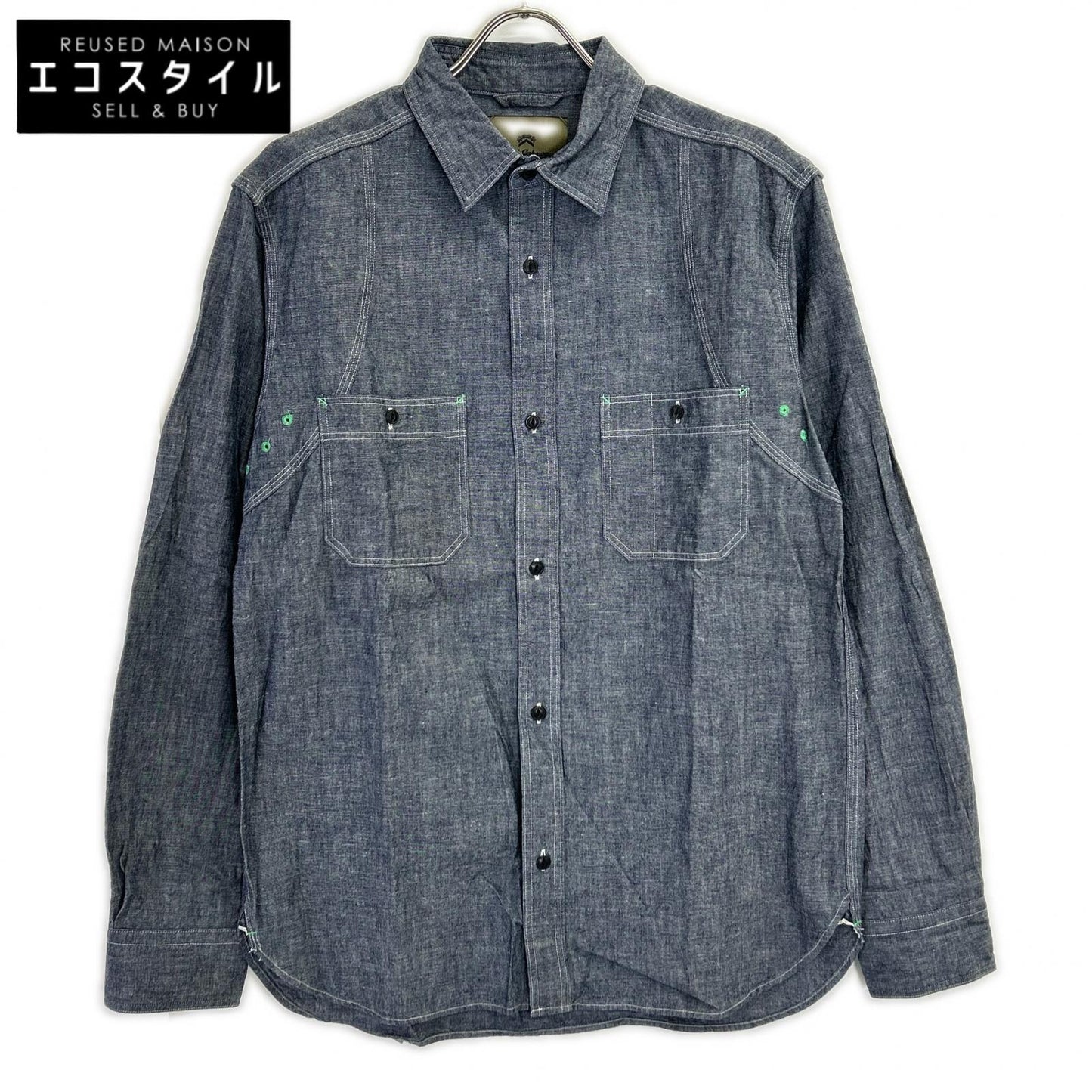NIGEL CABOURN ナイジェルケーボン 80340010100 ネイビー 長袖シャツ コットン トップス
